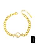 Pulsera vintage de bolas de circonitas cúbicas de oro laminado