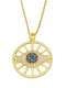 oro laminado Cubic Zirconia Evil Eye Hip Hop Collar