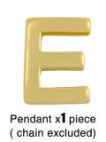 Colgante Letra Minimalista Liso oro laminado