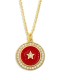 Collar Étnico Estrella de Esmalte de Zirconia Cúbica de oro laminado