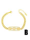Pulsera vintage de bolas de circonitas cúbicas de oro laminado