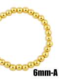 Cadena de cuentas minimalista con bolas de oro laminado