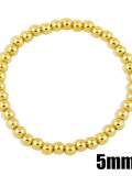 Cadena de cuentas minimalista con bolas de oro laminado