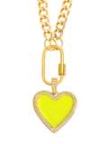 Collar minimalista de corazón de esmalte de oro laminado