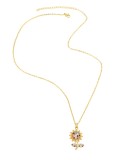 collar con colgante de flor intage