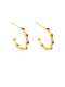 Arete vintage de serpiente con circonitas cúbicas de oro laminado