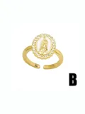Anillo de banda vintage de mariposa con circonita cúbica de oro laminado