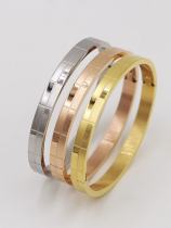 Brazalete de banda minimalista de hilo medio de titanio