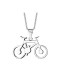 Collar de hombre de titanio con forma de bicicleta con personalidad