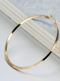Pendientes colgantes de titanio chapados en oro con forma redonda de Fashio