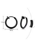 Pendiente Huggie minimalista redondo de acero inoxidable