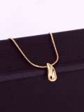 Collar minimalista de gota de agua de acero titanio