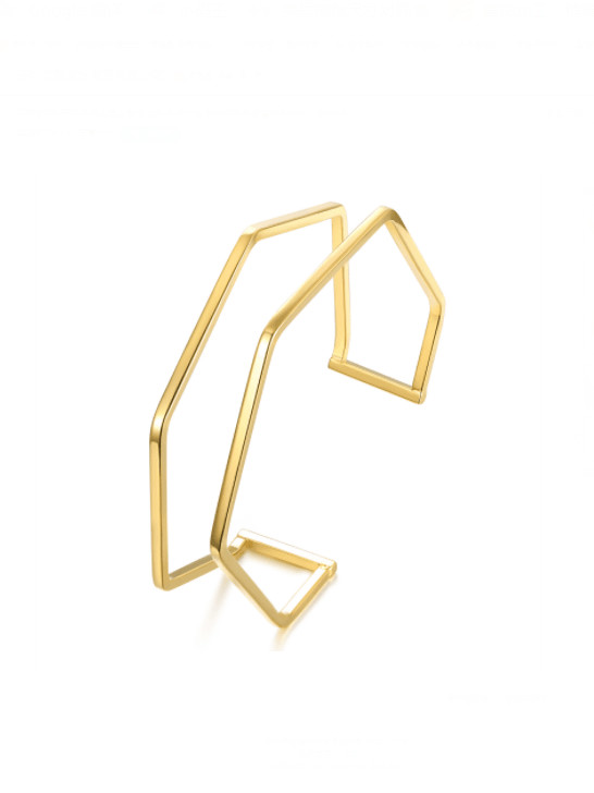 Brazalete minimalista geométrico de acero inoxidable