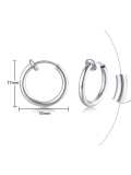 Pendiente Huggie minimalista redondo de acero inoxidable