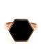 Anillo de banda minimalista geométrico de titanio