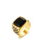 Anillo de banda vintage cuadrado de cornalina de acero inoxidable