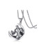Colgante de acero inoxidable con forma de luna con personalidad
