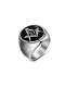 Anillo de banda de hip hop irregular de acero titanio