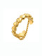 Anillo de banda vintage con corazón liso de latón