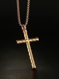 Collar religioso minimalista con cruz de acero inoxidable