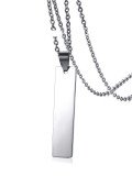 Collar Minimalista Geométrico Liso de Acero Quirúrgico 316L