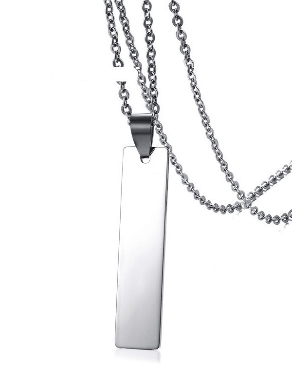 Collar Minimalista Geométrico Liso de Acero Quirúrgico 316L
