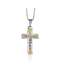 Collar religioso minimalista con cruz de titanio