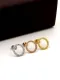 Aretes geométricos delicados de titanio con diamantes de imitación