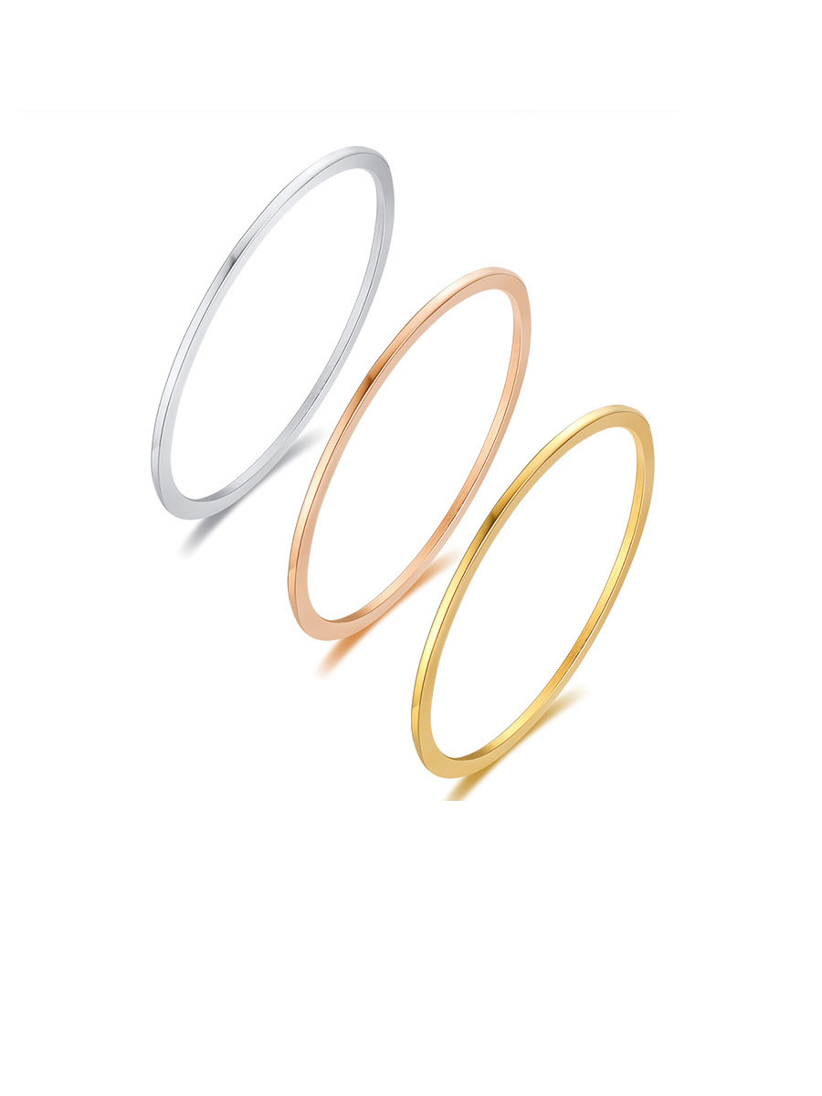 Acero inoxidable con brazaletes redondos simplistas suaves