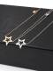 Collar con colgante minimalista de estrella hueca de titanio