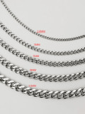 Collar de hebra larga de hip hop con cadena geométrica hueca de acero de titanio
