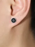 Pendiente de botón de hip hop de constelación de esmalte de acero inoxidable