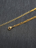 Acero inoxidable con collares de múltiples hilos cruzados lisos simplistas chapados en oro