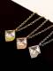 Collar Minimalista Cuadrado de Titanio con Zirconia Cúbica
