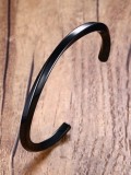 Delicada letra C en forma de brazalete de acero inoxidable para hombres