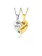 Acero inoxidable con collares de corazón simplistas del alfabeto inglés