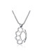 Lindo colgante de acero inoxidable con forma de huella