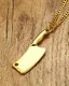 Colgante de titanio chapado en oro con forma de rebanada de personalidad