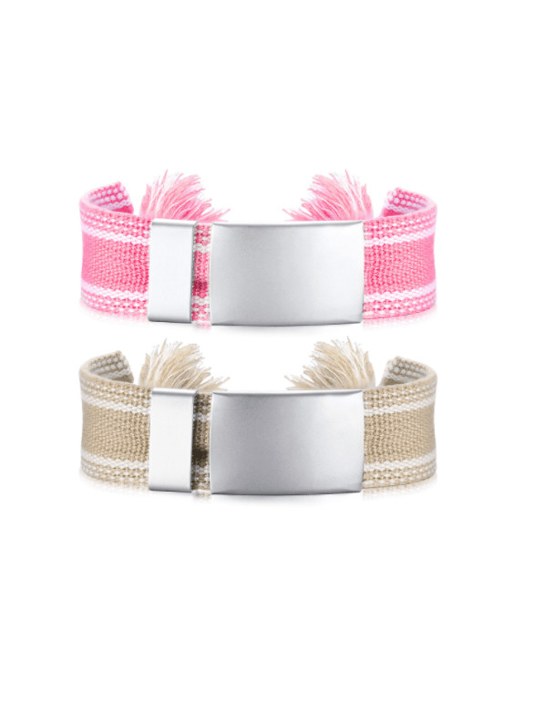 Brazalete de hip hop geométrico de acero de titanio