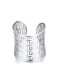 Brazalete de acero inoxidable de diseño hueco de moda