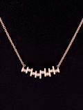 Collar Delicado Irregular De Titanio Con Zirconia Cúbica