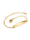 Pulsera ajustable de titanio con forma geométrica chapada en oro