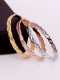 Brazalete de banda minimalista reticulada de titanio