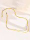 Collar minimalista de cadena de hueso de serpiente de acero inoxidable