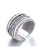 Pulsera con dije de diamantes de imitación de cuero artificial gris de moda
