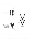 Collar minimalista de triángulo hueco de acero inoxidable