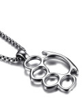 Lindo colgante de acero inoxidable con forma de huella