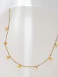 Collar de acero de titanio con colgante de gota de aceite rectangular retro