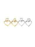 Bonitos pendientes multiusos de acero inoxidable en forma de corazón.