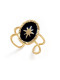 Anillo apilable vintage con estrella esmaltada de latón